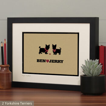 One Or Two Yorkshire Terriers Personalised Print, 10 of 12