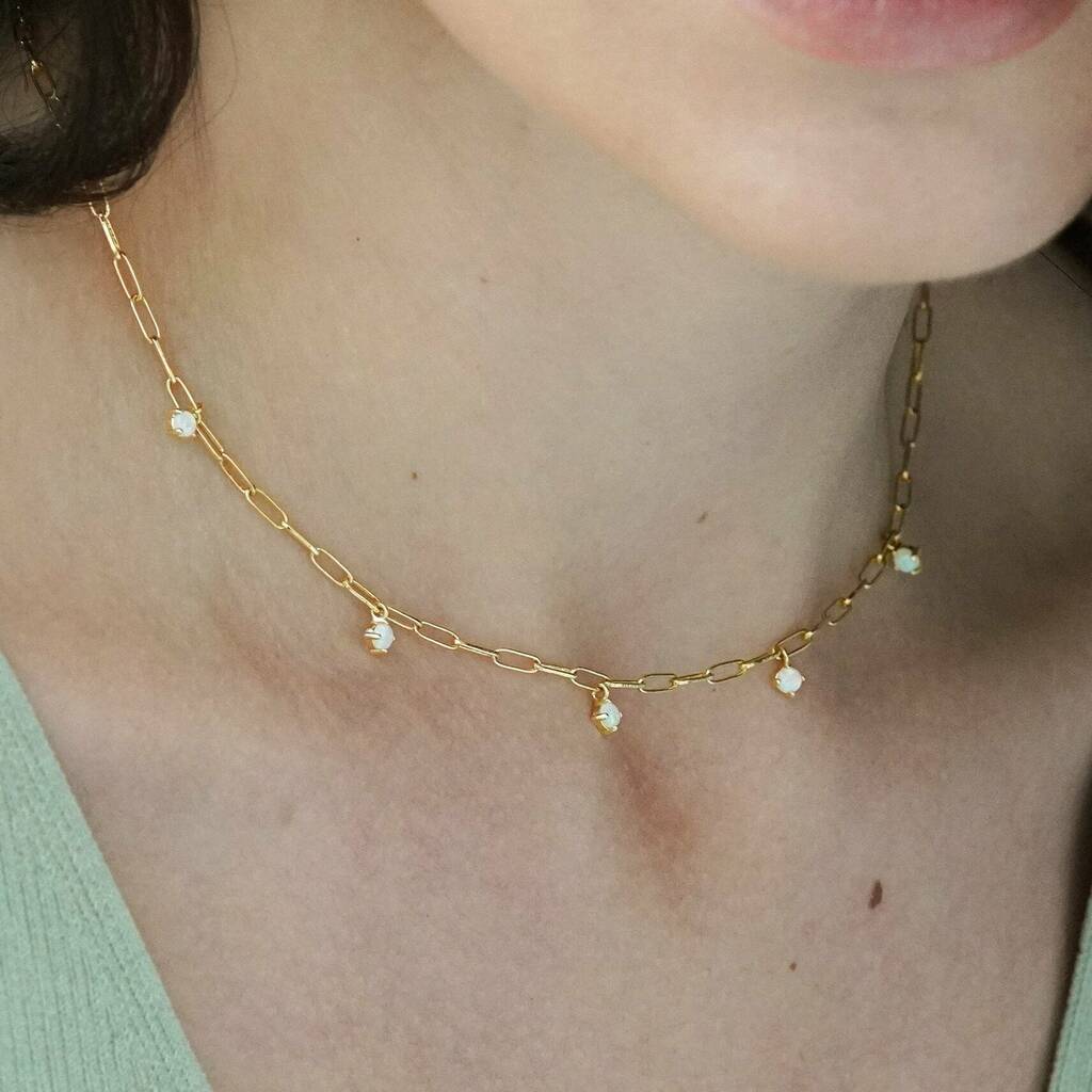 Opal collar sale necklace