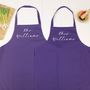 Mr And Mrs Personalised Apron Script Style, thumbnail 2 of 10