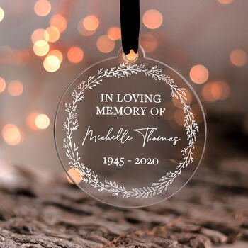 In Loving Memory Personalised Christmas Memorial Bauble, 7 of 8