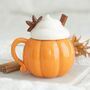 Pumpkin Cream Lidded Mug For Her, thumbnail 1 of 4