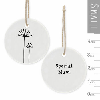 'Special Mum' Mini Porcelain Floral Hanger, 3 of 3