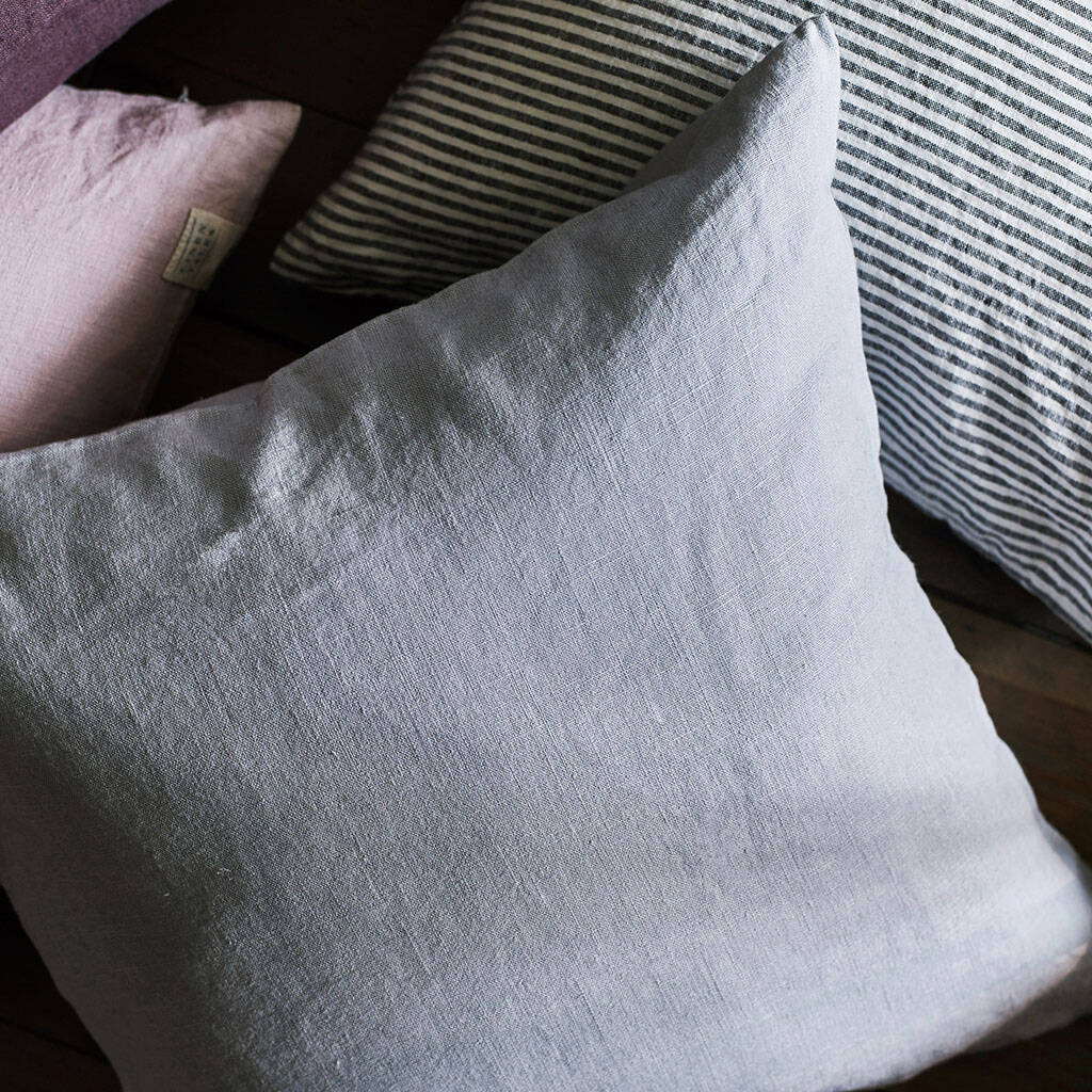 washed linen cushion cover by rowen & wren