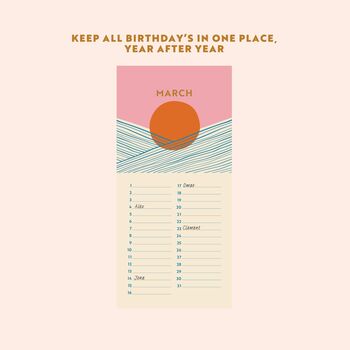 Birthday Calendar | Tidal Waves, 5 of 6