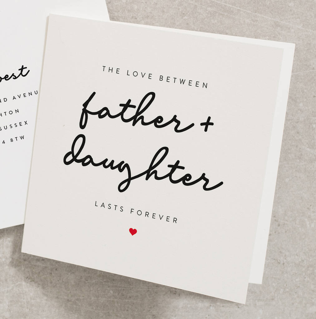 Fathers Day Card From Daughter By Twist Stationery