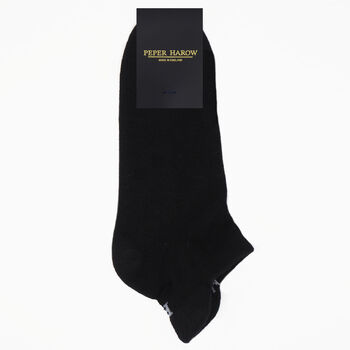 Organic Black And Paisley Green Men's Trainer Socks, 5 of 7