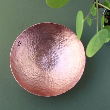 7th Anniversary Copper Bowl, Large Hammered, 2 of 8