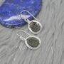 Moss Agate Sterling Silver Earrings, thumbnail 7 of 8