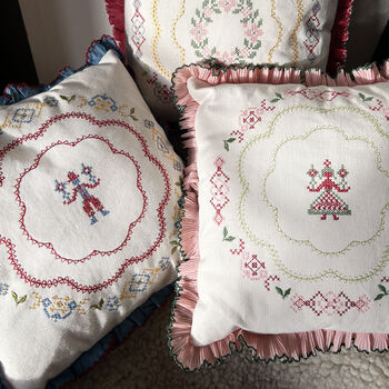 Cross Stitch Cushion Boy, 4 of 5