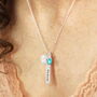 Personalised Bar And Birthstone Charm Necklace, thumbnail 1 of 9