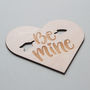 Wooden 'Be Mine' Valentine's Day Card, thumbnail 3 of 4