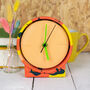 Orange, Yellow And Green Jesmonite Clock, thumbnail 1 of 5