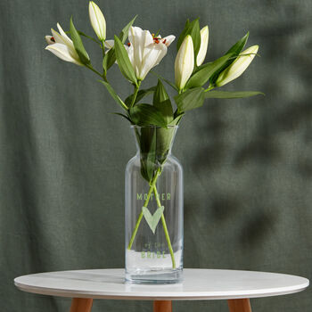 Wedding Party Heart Glass Vase, 3 of 3