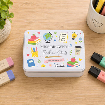 Personalised End Of Term Teachers Stuff Tin, 2 of 2