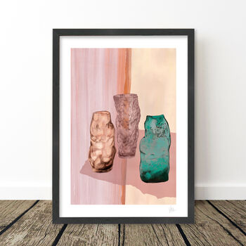 Watercolour Glass Vase Abstract Print, 7 of 8