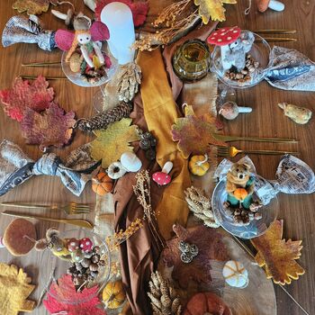 Handmade Felt Amber The Autumnal Fairy Decoration, 4 of 4