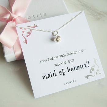 Tie The Knot Bridesmaid Necklace, 3 of 8
