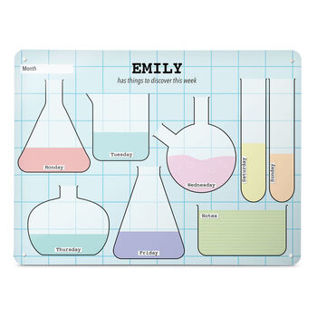 Science Lab | Personalised Dry Erase Weekly Planner, 2 of 10