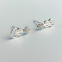 Sterling Silver Sparkly Guitar Stud Earrings, thumbnail 2 of 4