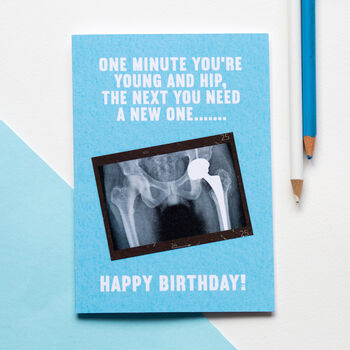 'New Hip' Funny Birthday Card, 4 of 4
