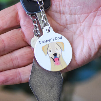 Personalised Dog Dad Dog Breed Keyring Gift, 9 of 10