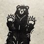 Bear Original Lino Print, thumbnail 3 of 3