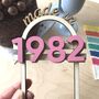 Personalised Wooden 40th Birthday Cake Topper, thumbnail 3 of 5