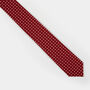 Mens Burgundy And Ivory Polkadot Slim Style Tie, thumbnail 8 of 10