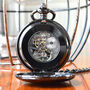 Black Personalised Twin Opening Pocket Watch, thumbnail 3 of 6