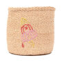 Lolly Embroidered Woven Storage Basket, thumbnail 2 of 6