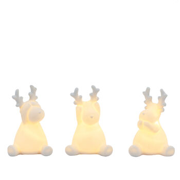 Set Of Three Reindeer LED Lights, 5 of 7
