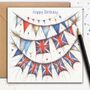 Union Jack Bunting Birthday Card, thumbnail 1 of 2