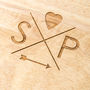Personalised Follow Your Heart Couples Chopping Board, thumbnail 3 of 5
