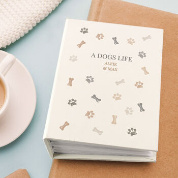 Personalised Dog Memorial 6x4 Photo Album With Sleeves, 3 of 4