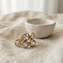 Teardrop Diamond Crossover Ring Gold, thumbnail 2 of 10