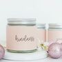Personalised Kindness Plant Wax Scented Candle, thumbnail 1 of 1