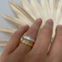 Engraved Palm Band Ring In 14k Gold Vermeil Plated, thumbnail 3 of 9