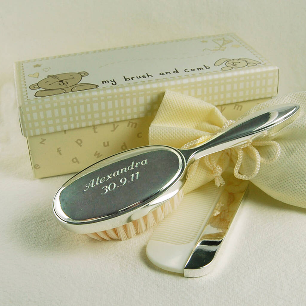 Personalised Baby Brush And Comb Set By Carriage Trade