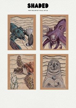 Shaded Marine Pointillism Dit Art Kit Set Of Four, 2 of 6