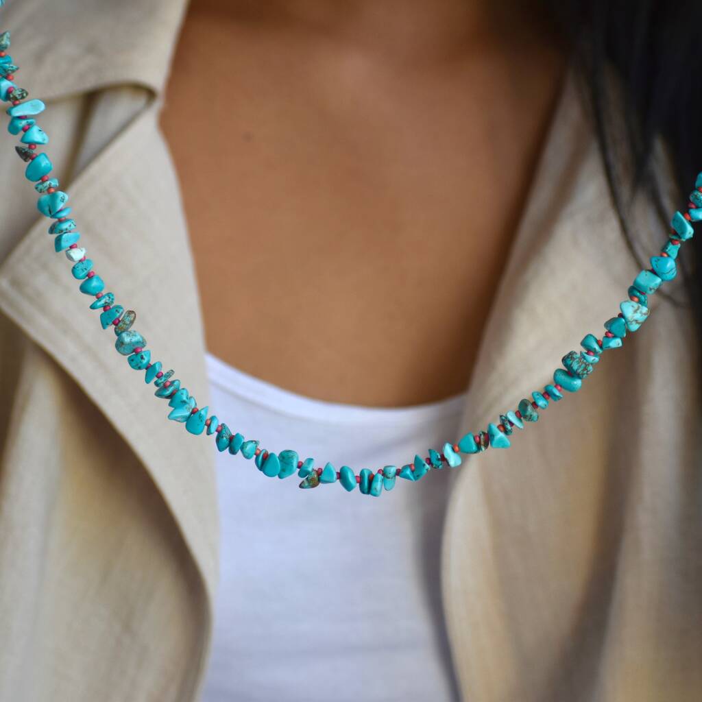 Turquoise Semi Precious Necklace, 1 of 8