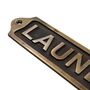 Solid Brass Laundry Plaque With Antique Finish, thumbnail 5 of 11