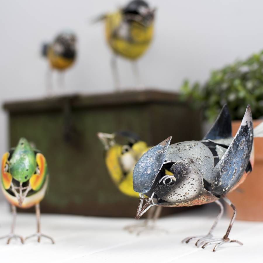 metal bird garden ornaments choice of six by the orchard