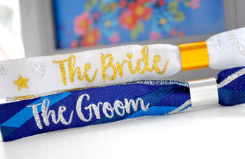 Bride And Groom Wedding Hen Stag Party Wristbands, 7 of 8