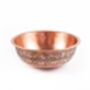 Engraved Matte Copper Vessel Sink With Drain Cap, 400 Mm Diameter, thumbnail 2 of 8