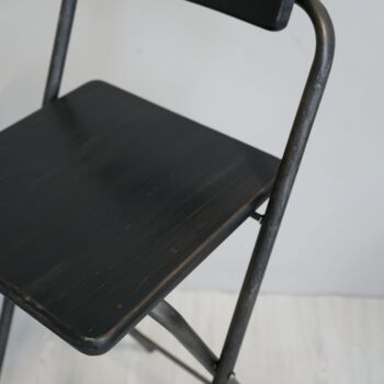 A Pair Of Factory Style Bar Stools, 2 of 4