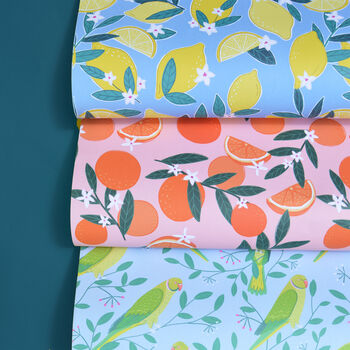 Parakeets In Branches Wrapping Paper, 4 of 7