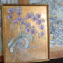 Golden Orchid Watercolour And Gilt Painting, thumbnail 1 of 8