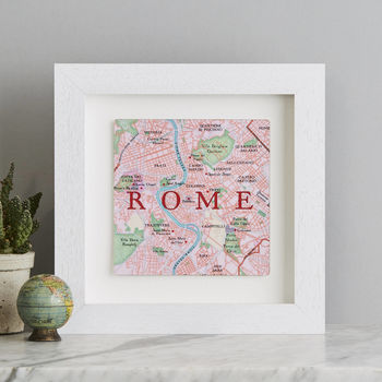 Personalised Square Map Print Gift, 6 of 9