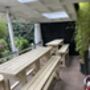 Bar Style Dining Table And Benches Treated, thumbnail 3 of 12