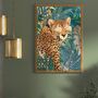 Set Of Three Leopard Jaguar Cheetah Jungle Art Prints, thumbnail 2 of 5